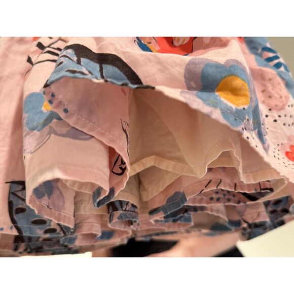 M&S Girl’s Pink Floral Print Peter Pan Collar Belted Spring Dress Size 2/3 - Picture 4 of 8